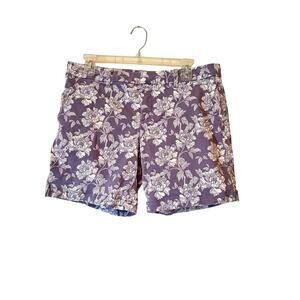 Market & Spruce Purple Floral Print Chino Shorts – Size 10